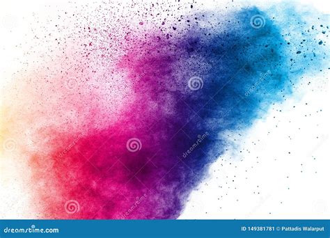 Colorful Background Of Pastel Powder Explosioncolor Dust Splash On