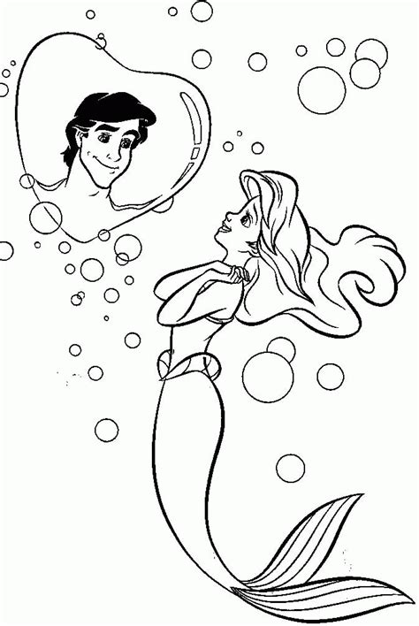 ariel eric coloring pages coloring pages