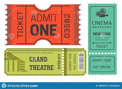 Tickets Cinema And Theater Admission Or Pass Entertainment Industry