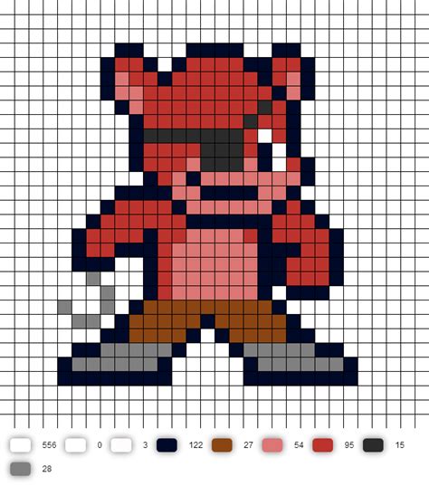 Foxy The Pirate Perler Bead Pattern Five Nights At Freddys Perler
