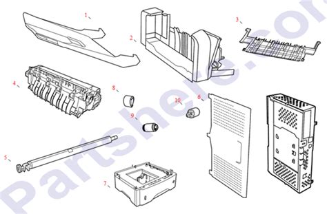 Order parts by authorized service providers. Q5968A HP LaserJet 4345 mfp 500-She - view part diagram