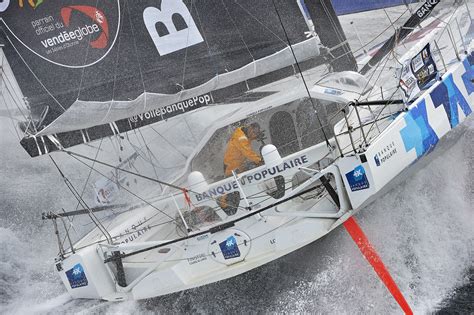 The official website of the only sailing race round the world, solo foils, rudders, keel, bowsprit, cockpit, coffee grinder, etc. Vendée Globe / Tempête sur la route des leaders, Le Cléac ...