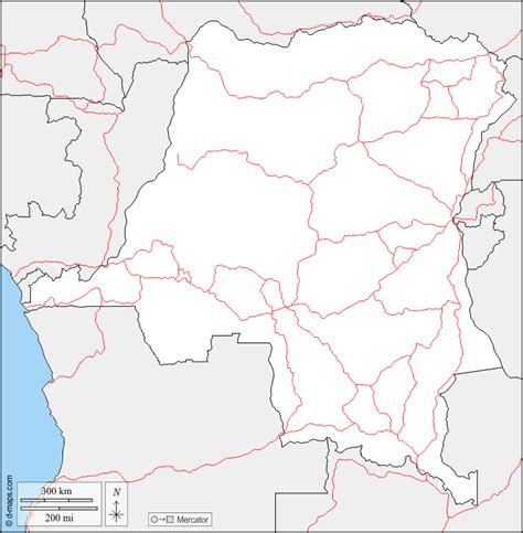 Rd Del Congo Mapa Gratuito Mapa Mudo Gratuito Mapa En Blanco Gratuito