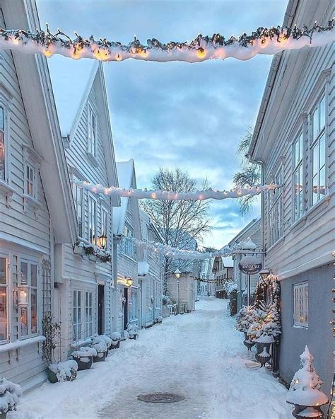 Winter Wonderland ️🎄 Whod You Walk The Streets Of Stavanger With 😍