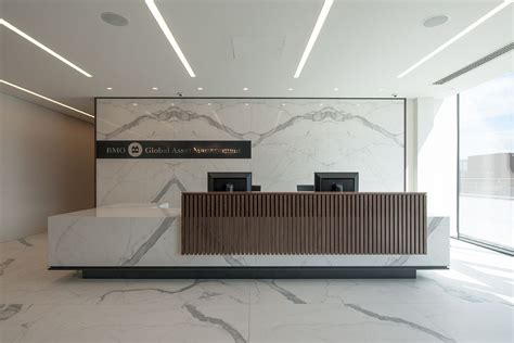 Bank Of Montreal Marble Effect Porcelain Reception Desk Kinorigo
