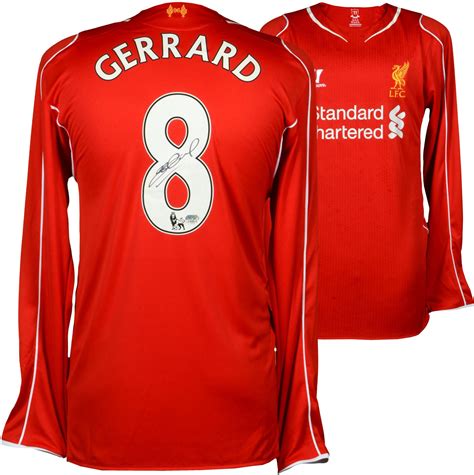 Steven Gerrard Signed Jersey Autographed Jerseys