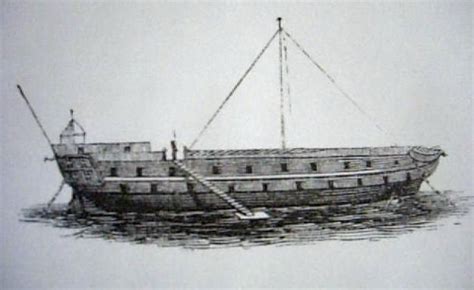 The Hms Jersey The British Prison Ship On Which Pow Benjamin Corning