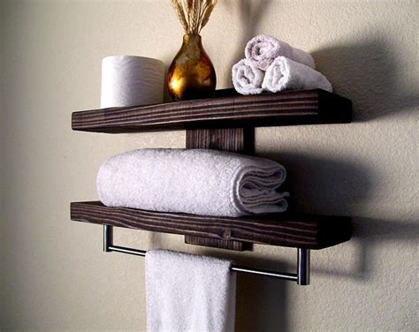 Bathroom Shelves Floating Shelves Towel Rack Bathroom Shelf Wall Shelf Wood Shelf Floating S
