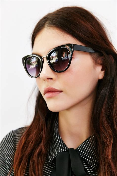 Urban Outfitters Traveler Cat Eye Sunglasses In Gray Lyst