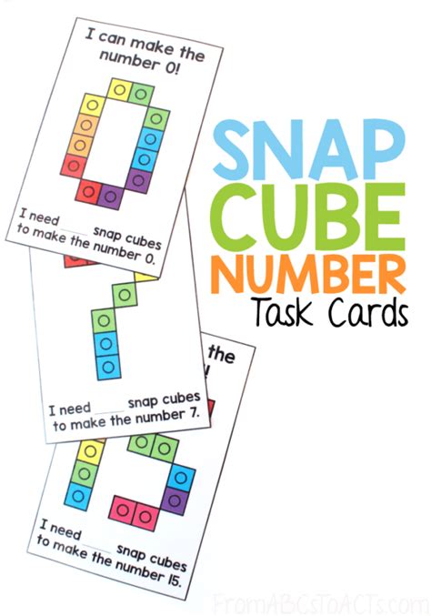 Snap Cube Number Task Cards From Abcs To Acts