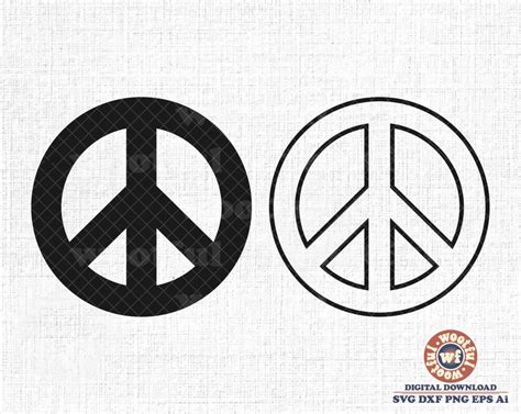 Peace Signs Svg Peace Sign Outline Svg Peace Symbol Svg Etsy Uk