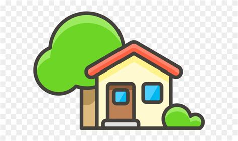 The house with garden emoji (u+1f3e1) was released by unicode in 2010, as a part of unicode version 6.0. Download House With Garden Emoji Icon - House Tree Icon ...