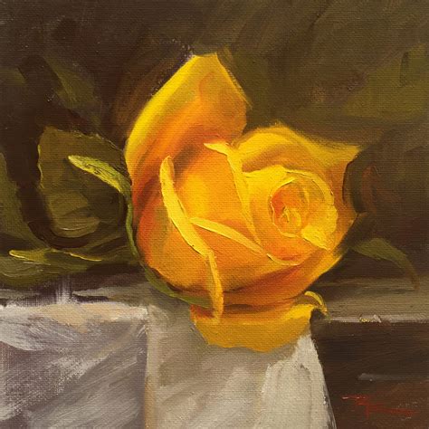Acrylic Painting Yellow Roses Painting Art And Collectibles
