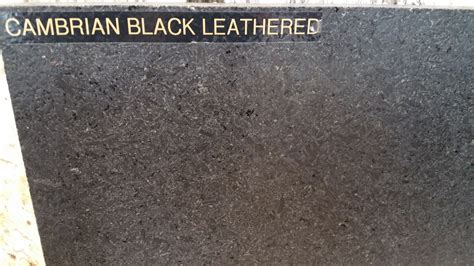 Cambrian Black Leathered Granite Leather Granite Modern Transitional