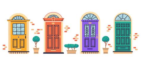 3300 Front Door House Stock Illustrations Royalty Free Vector