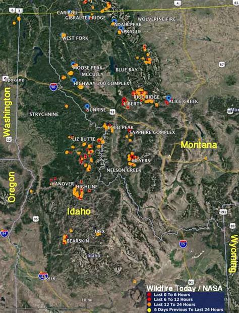 Map Of Fires In Idaho World Map