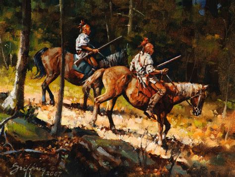 Indian Braves On Scouting Duty French And Indian War By Robert