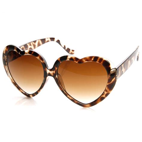 Large Oversized Womens Heart Shaped Sunglasses Cute Love Fashion Eyewe Sunglass La