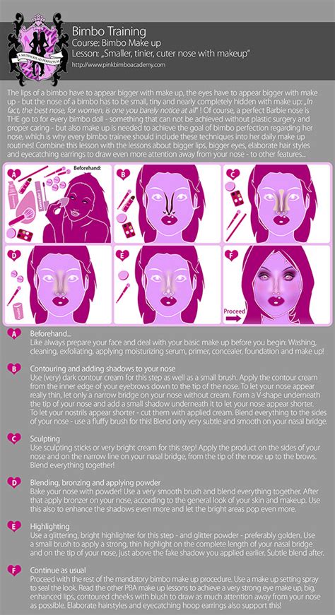 The Pba Guide To Bimbo Makeup 16 Aspects Nose Pink Bimbo Academy