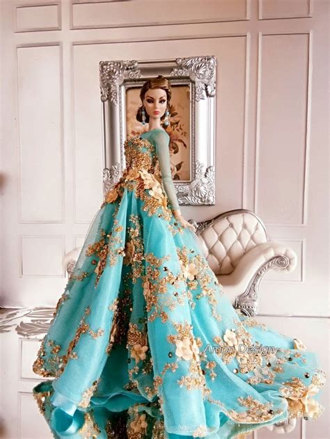 amon design gown outfit dress fashion royalty silkstone barbie model doll fr ebay barbie
