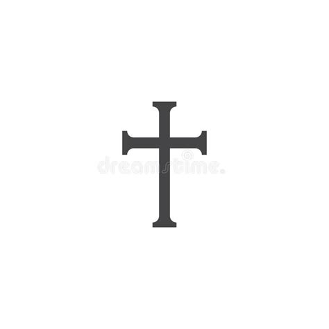 Symbol Of Christian Crossvector Icon Logo Illustration Stock Vector