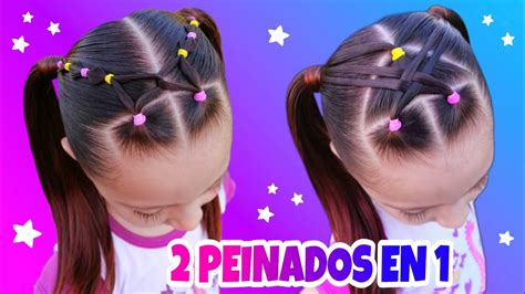 Peinados Para NiÑas 2 En 1 😍 FÁciles RÁpidos And Bonitos Youtube