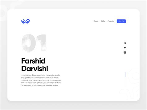 First Version Of My Personal Site By Farshid Darvishi On Dribbble