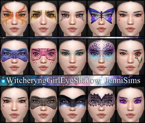 Jennisims Downloads Sims 4makeup Styles Cyber Girl Eyeshadow Male