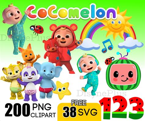 Cocomelon Clipart and SVG Digital Download 200 PNG Free 38 | Etsy