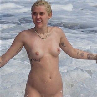 Miley Cyrus Fully Nude At The Beach