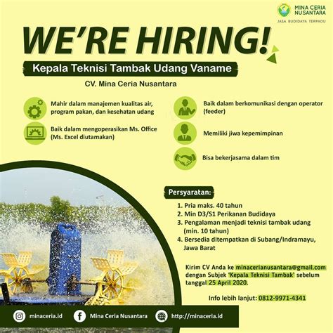 Lowongan kerja di dki jakarta juli 2021 temukan loker terbaru yang sesuai dengan lokasi, pendidikan, dan minat anda. INFOMINA Lowongan Kerja Perikanan di Mina Ceria
