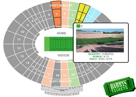 Rose Bowl Seating Chart Barrys Tickets