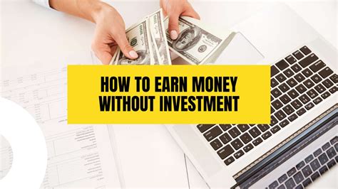 How To Earn Money Without Investment Simple Methods