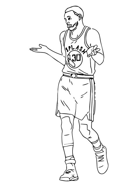 Stephen Curry Coloring Page Free Printable Templates