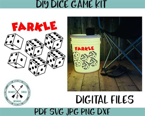 Farkle Dice Game Svg Yard Game Farkle Bucket Game Score Card Etsy
