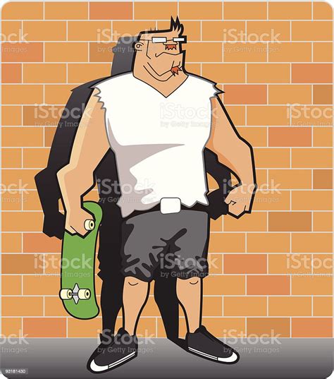 Skater Dude Stock Illustration Download Image Now Adult Adults Only Brick Wall Istock