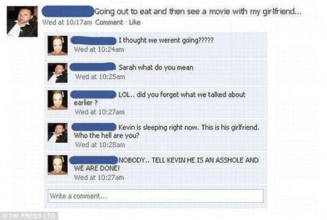 Cheaters Exposed In Hilariously Awkward Facebook Exchanges Daily Mail