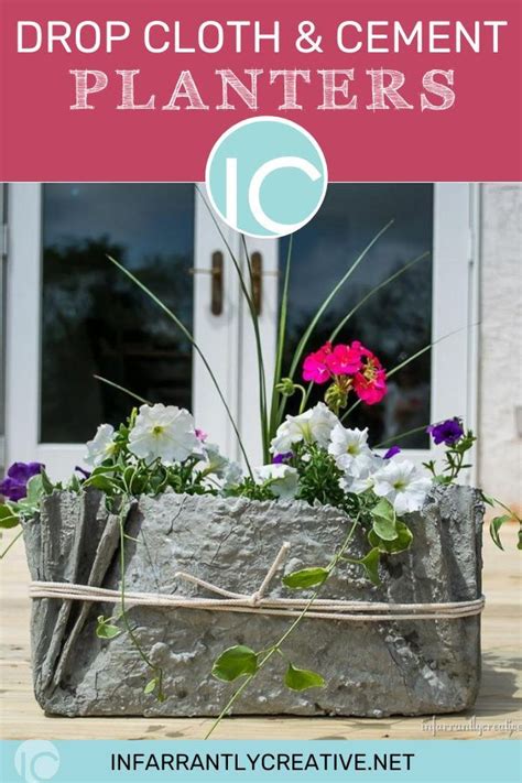 Drop Cloth & Cement Planters - Infarrantly Creative in 2020 | Wall