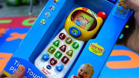 Unboxing Vtech Tiny Touch Phone Kids Toy With Lights And Sounds Youtube