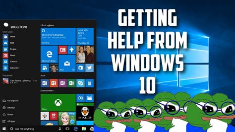 How To Get Help From Windows 10 Youtube