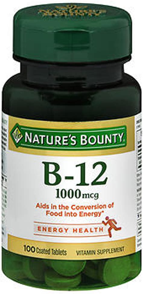 Natures Bounty Vitamin B 12 1000 Mcg Supplement 100 Tablets The