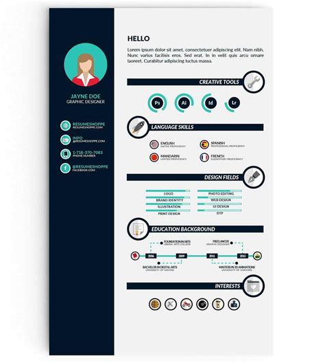 Seeking a new role as a graphic designer for a reputable company that demands the highest quality work in the professional arena. 15+ Infographic Resume Templates, Examples & Builder