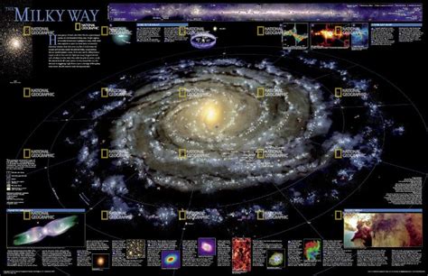 National Geographic Milky Way Reference Map Laminated