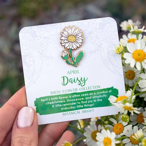 Daisy Enamel Pin Botanical Bright Add A Little Beauty To Your Everyday