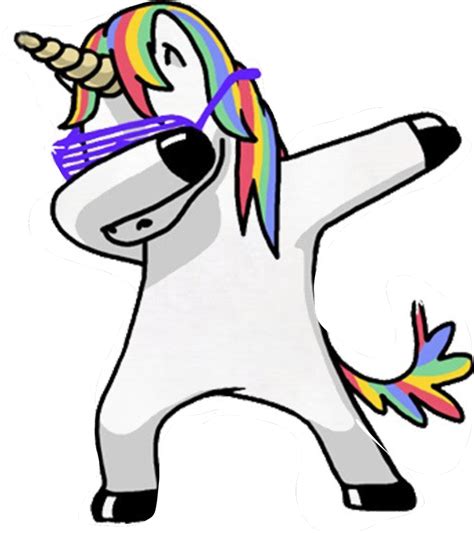 Transparent Clipart Büro Drawing A Dabbing Unicorn Png Download