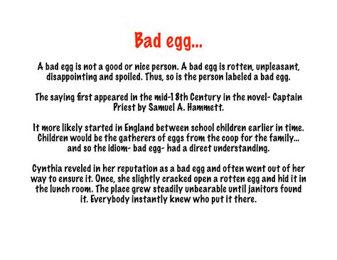 Oc Idioms Bad Egg Rvocabulary