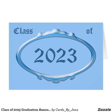 Class Of 2023 Graduation Announcement Card By Janz