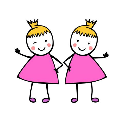 Drawing Of A Twins Baby Illustrations Royalty Free Vector Graphics