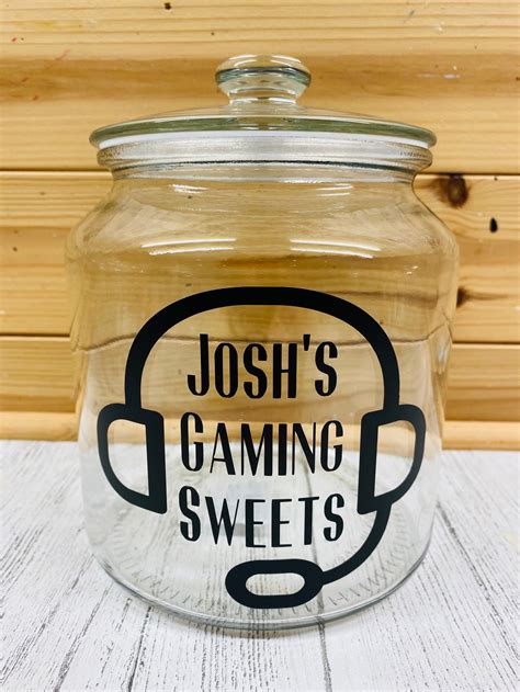 Gaming Snack Jar Gaming Snacks Personalised Snack Jar Kids Etsy