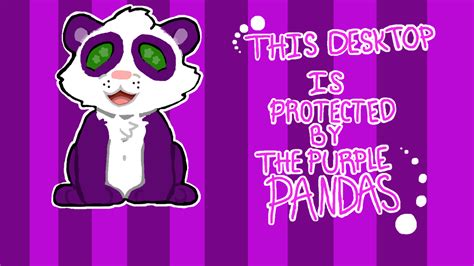 Purple Panda Desktop By Dragonblaze23 On Deviantart